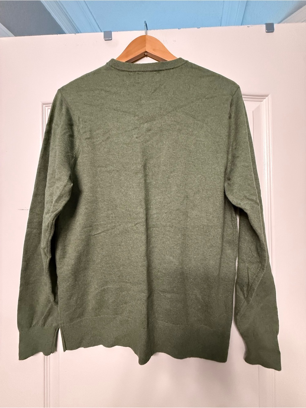 Goodfellow Crewneck Sweater M Olive Green Casual Minimalist Normcore - Picture 6 of 6